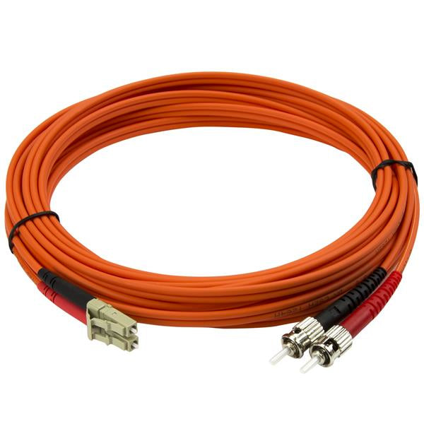 StarTech.com Cable Adaptador de Red de 5m Multimodo Dúplex Fibra Óptica LC-ST 50/125 - Patch Duplex Cable 5 m OM2 LC ST