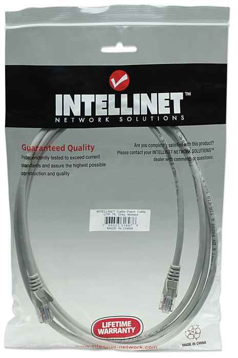 Intellinet Cable de red, Cat5e, UTP Cable Gris 2 m Cat5e U/UTP (UTP)