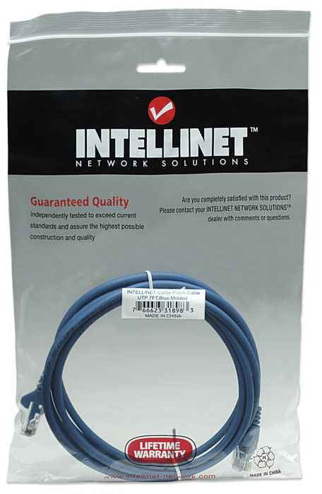Intellinet Cable de red, Cat5e, UTP Cable Azul 2 m Cat5e U/UTP (UTP)