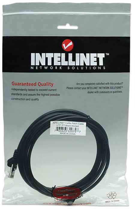 Intellinet Cable de red, Cat5e, UTP Cable Negro 2 m Cat5e U/UTP (UTP)