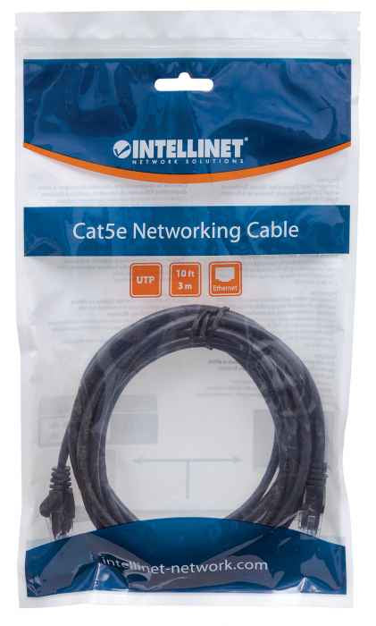 CABLE INT PATCH  3.0MT CAT 5e UTP NEGRO