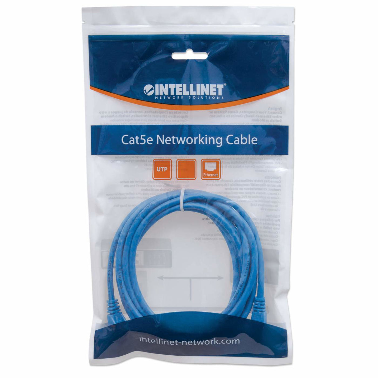 Intellinet Cable de red, Cat6, UTP Cable Azul 2 m Cat6 U/UTP (UTP)