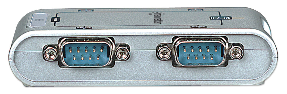 Manhattan 151047 convertidores, repetidores y aisladores en serie USB 2.0 USB Tipo B 4 x RS-232 9-pin Macho/Hembra