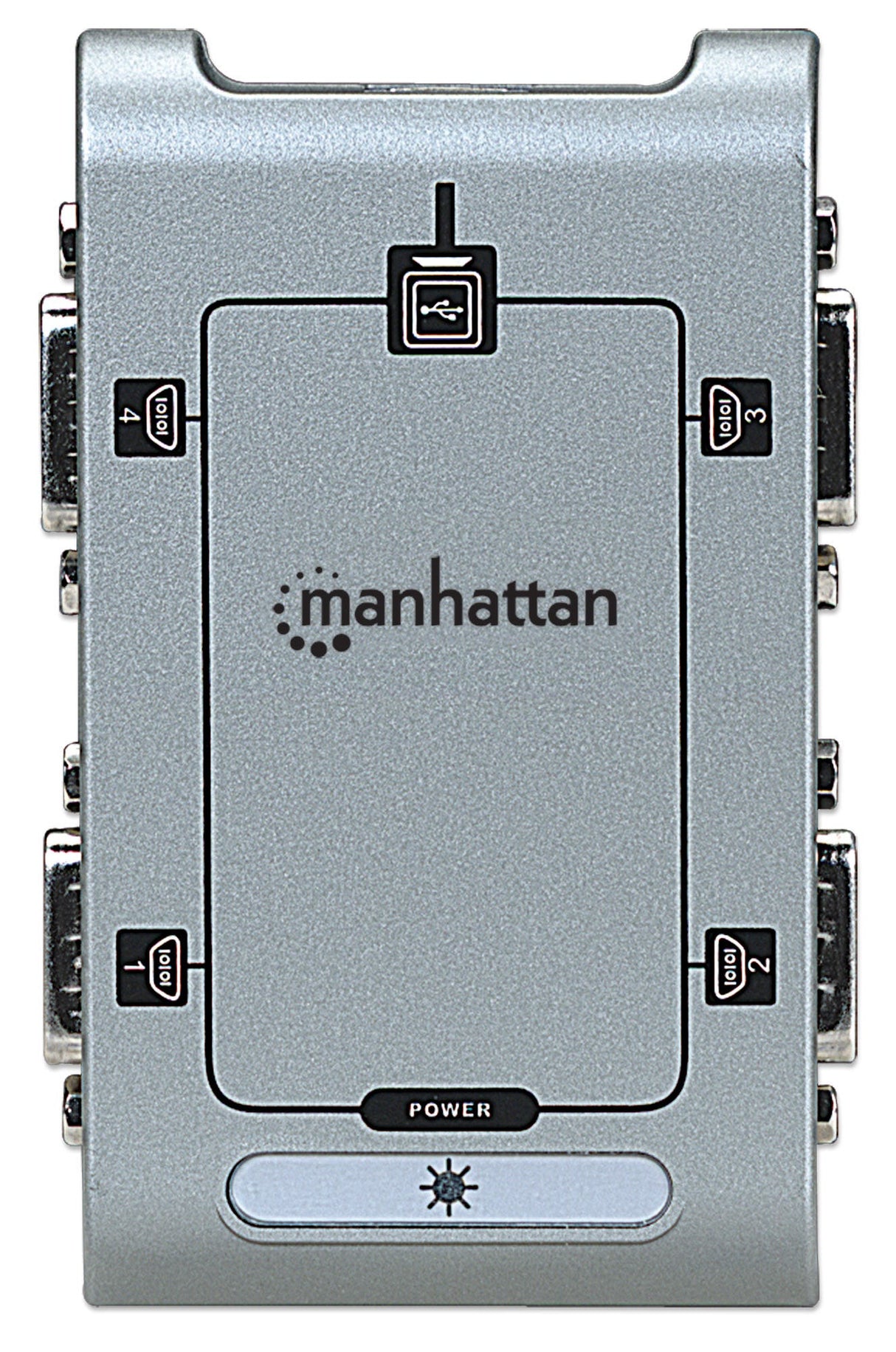 Manhattan 151047 convertidores, repetidores y aisladores en serie USB 2.0 USB Tipo B 4 x RS-232 9-pin Macho/Hembra