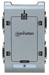 Manhattan 151047 convertidores, repetidores y aisladores en serie USB 2.0 USB Tipo B 4 x RS-232 9-pin Macho/Hembra
