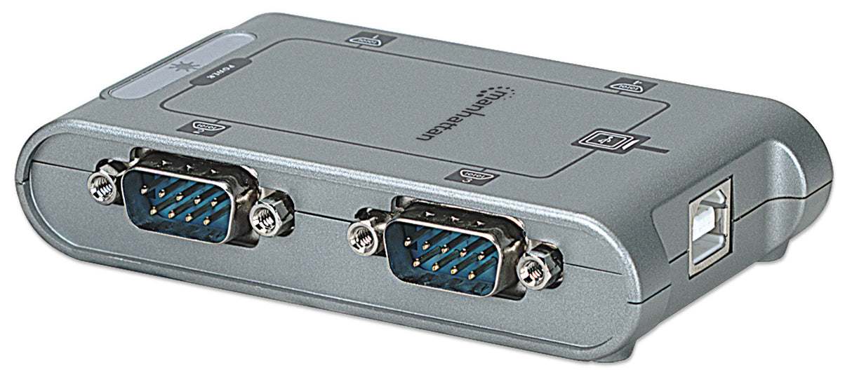 Manhattan 151047 convertidores, repetidores y aisladores en serie USB 2.0 USB Tipo B 4 x RS-232 9-pin Macho/Hembra