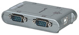 Manhattan 151047 convertidores, repetidores y aisladores en serie USB 2.0 USB Tipo B 4 x RS-232 9-pin Macho/Hembra