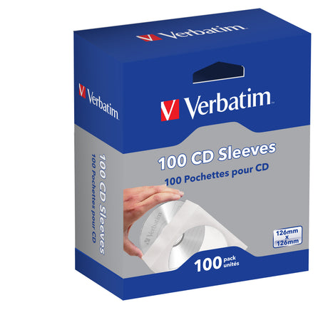 Verbatim Fundas de CD (papel), paq 100 fundas para discos ópticos 100 discos Papel