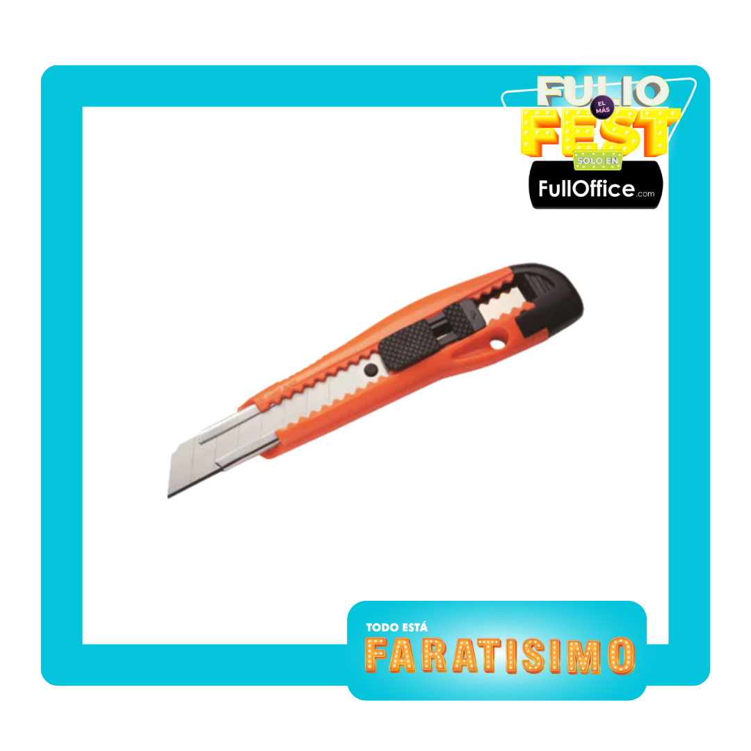 Cutter Plástico Nextep Grande Navaja 18Mm Alma De Metal - Ne-178M