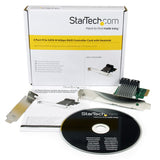 StarTech.com Tarjeta Controladora PCI Express 2.0 de 4 Puertos SATA III de 6Gbps RAID con Enlace HyperDuo para SSD - Ada