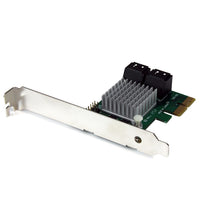StarTech.com Tarjeta Controladora PCI Express 2.0 de 4 Puertos SATA III de 6Gbps RAID con Enlace HyperDuo para SSD - Ada