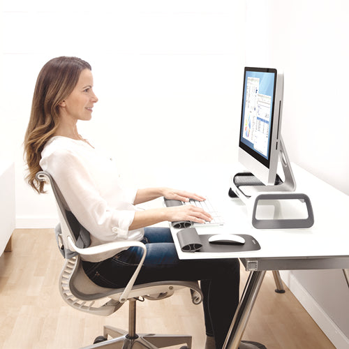 Fellowes I-Spire Series muebles y soportes para dispositivos multimedia Gris, Blanco ABS sintéticos Panel plano 11339 kg