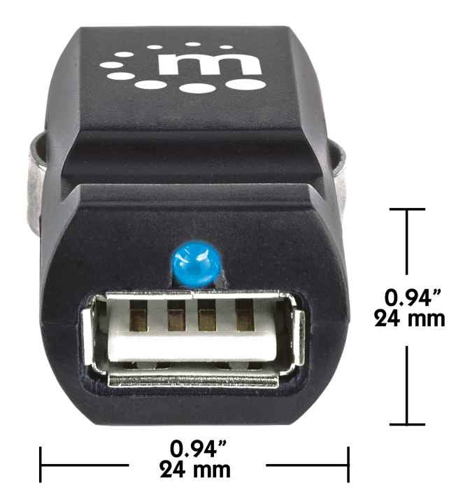 Manhattan PopCharge cargador para auto cargador de dispositivos móviles Encendedor de cigarrillos 1 Auto Cortocircuito