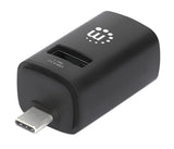 180993 - Manhattan Hub USB-C de 3 puertos ultra compacto, 3x USB-A (1x 5 Gbps USB 3.0 + 2x 480 Mbps USB 2.0),