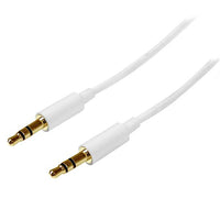 StarTech.com Cable de 2 metros Delgado de Audio Estéreo Mini Jack de 3,5mm - Blanco - Macho a Macho Cables de audio 2 m