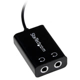 StarTech.com Adaptador Divisor Splitter de Auriculares Mini-Jack 3,5mm 3 pines Estéreo Macho a 2x Hembra Divisores de au