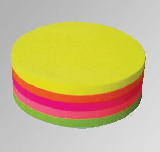 NOTA ADHESIVA MAE CIRCULO NEON 5 COLORES 250HJS 67X76MM
