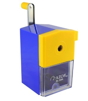 Azor 308.305A sacapuntas Sacapuntas manual Azul, Amarillo, Plástico, 1 pieza(s)