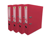 Techmakro KIT-0121 carpeta de cartón Carta Rojo, Anillo D, Almacenamiento, Cloruro de polivinilo (PVC)