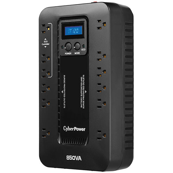 CyberPower EC850LCD sistema de alimentación ininterrumpida (UPS) Línea interactiva 0,85 kVA 510 W 12 salidas AC