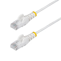 StarTech.com Cable de Red Ethernet CAT6 Delgado sin Enganches Blanco de 7m - Cable RJ45 Snagless Slim 28AWG - Alambre de