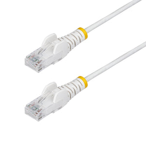 StarTech.com Cable de Red Ethernet CAT6 Delgado sin Enganches Blanco de 7m - Cable RJ45 Snagless Slim 28AWG - Alambre de