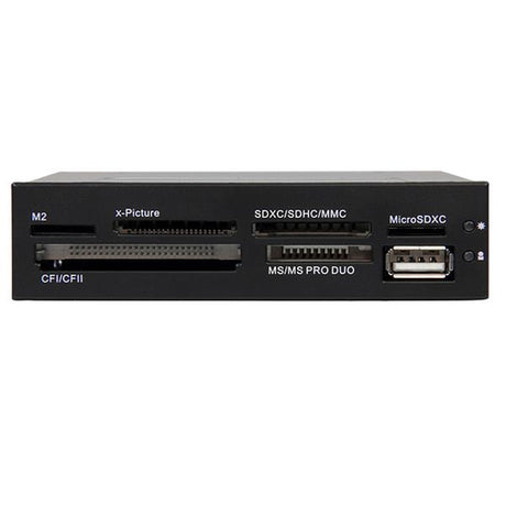 StarTech.com Adaptador Bahía Frontal 3.5in Lector para Tarjetas Memoria Flash SD CF SDHC XD M2 MS 22 en 1 Lector de tarj