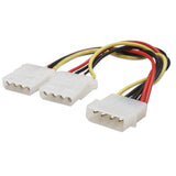 Manhattan Cable Y de alimentación Cable 0,2 m Molex (4-pin) 2 x Molex (4-pin) Macho