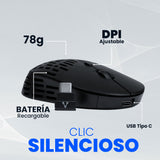 Vorago MO-208 ratón mano derecha RF Wireless + Bluetooth Óptico 2400 DPI