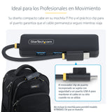 StarTech.com Hub USB-C de 4 Puertos - Ladrón USB Tipo C a 4 Puertos USB-A - Alimentado por el Bus - USB 3.0 de 5Gbps - H
