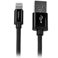 StarTech.com Cable 2m Lightning 8 Pin a USB A 2.0 para Apple iPod iPhone 5 iPad - Negro Cables de conectores Lightning 2