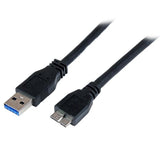 StarTech.com Cable Certificado 1m USB 3.0 Super Speed SS Micro USB B Macho a USB A Macho Adaptador - Negro Cable USB 3.2 Gen 1 (3.1 Gen 1) USB A Micro-USB B Macho