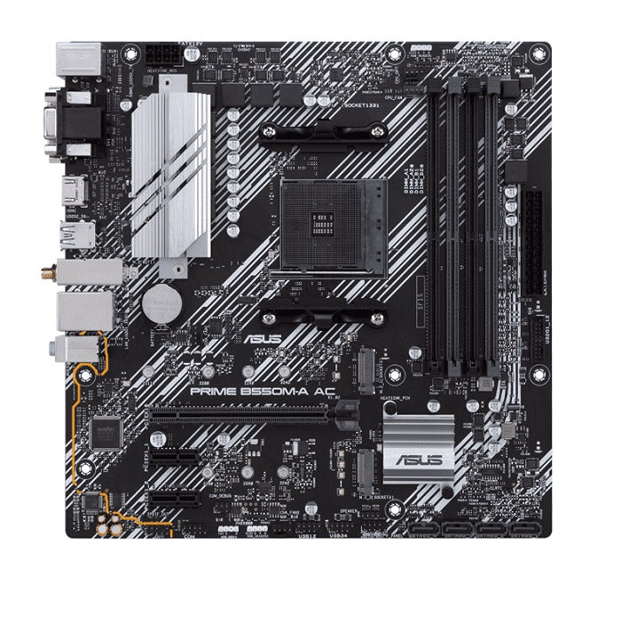 Tarjeta Madre ASUS PRIME B550M-A AC DDR4/HDMI/AM4/USB3.2/WI-FI, Micro-ATX, 64GB, 4 Puertos USB