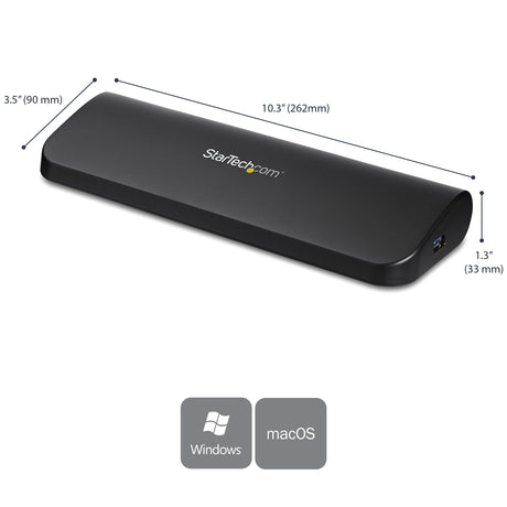 StarTech.com Docking Station USB 3.0 de 2 Monitores para Portátil - HDMI/DVI/VGA - Hub Ladrón 3x USB-A - GbE - Audio - Replicador de Puertos Universal USB-A - Win/macOS/ChromeOS - TAA Laptop Alámbrico USB 3.2 Gen 1 (3.1 Gen 1) Type-B 3 1