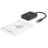StarTech.com Adaptador Tarjeta de Red NIC Externa USB 3.0 2 Puertos Gigabit Ethernet RJ45 y Puerto USB tarjetas de red Alámbrico USB Ethernet 2