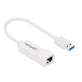 Manhattan Adaptador de red Gigabit USB-A, 10/100/1000 Mbps, 5 Gbps (USB 3.2 Gen1 / USB 3.0), Ethernet RJ45, blanco, 3 años de garantía, equivalente a USB31000SW tarjetas de red Alámbrico USB Ethernet 1