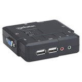 Manhattan Switch KVM Compacto de 2 Puertos interruptores kvm 2 USB USB VGA
