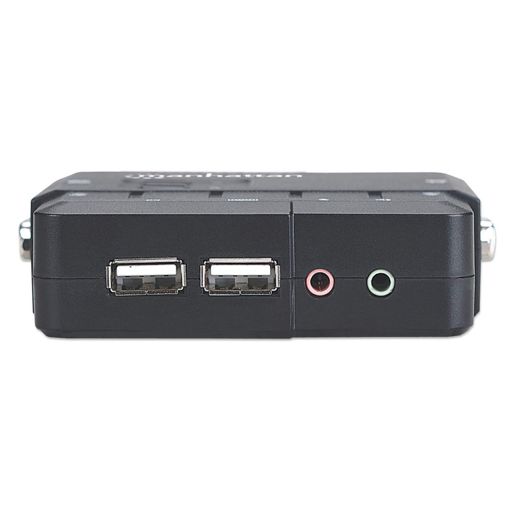 Manhattan Switch KVM Compacto de 2 Puertos interruptores kvm 2 USB USB VGA