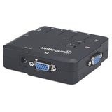 Manhattan Switch KVM Compacto de 2 Puertos interruptores kvm 2 USB USB VGA