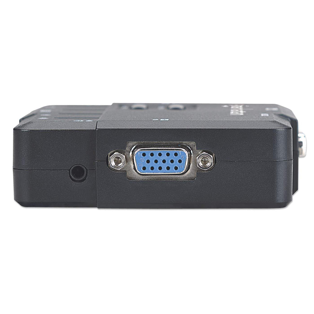 Manhattan Switch KVM Compacto de 2 Puertos interruptores kvm 2 USB USB VGA
