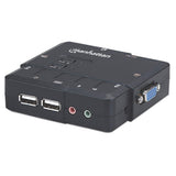 Manhattan Switch KVM Compacto de 2 Puertos interruptores kvm 2 USB USB VGA