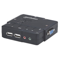 Manhattan Switch KVM Compacto de 2 Puertos interruptores kvm 2 USB USB VGA