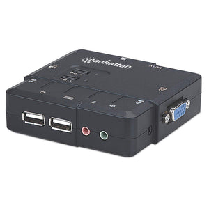 Manhattan Switch KVM Compacto de 2 Puertos interruptores kvm 2 USB USB VGA