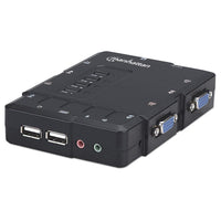 Manhattan Switch KVM Compacto 4 Puertos interruptores kvm 4 USB USB VGA