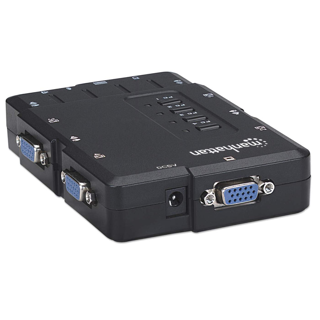 Manhattan Switch KVM Compacto 4 Puertos interruptores kvm 4 USB USB VGA