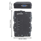 Manhattan Switch KVM Compacto 4 Puertos interruptores kvm 4 USB USB VGA