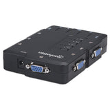 Manhattan Switch KVM Compacto 4 Puertos interruptores kvm 4 USB USB VGA