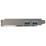 StarTech.com Adaptador Tarjeta Controladora PCI Express PCI-E 2 Puertos USB 3.0 con Alimentación SATA Tarjetas y adaptad