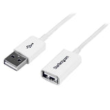 StarTech.com Cable de 1m de Extensión Alargador USB 2.0 - Macho a Hembra USB A - Extensor - Blanco Cable USB 2.0 USB A USB A Macho
