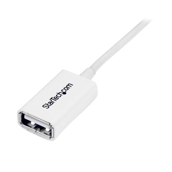 StarTech.com Cable de 1m de Extensión Alargador USB 2.0 - Macho a Hembra USB A - Extensor - Blanco Cable USB 2.0 USB A USB A Macho